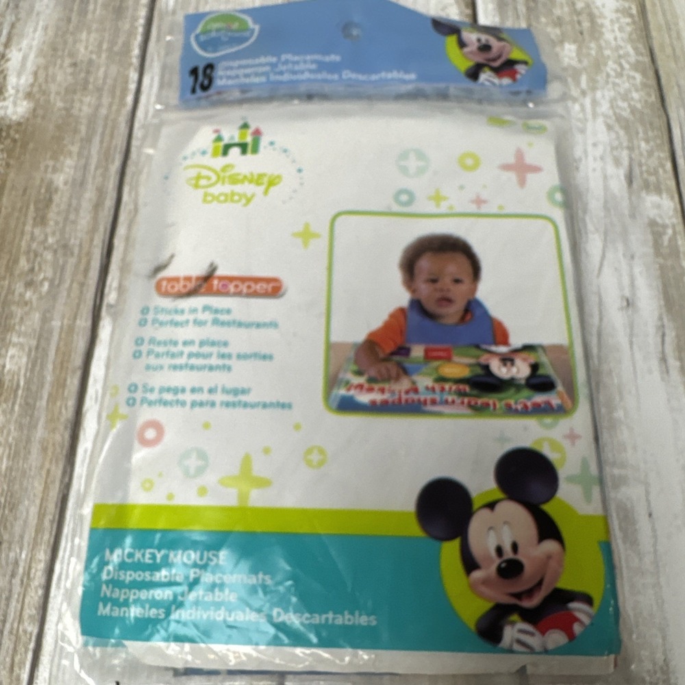 Disney MICKEY MOUSE Meal and Play Disposable Placemats by Neat Solutions NIP